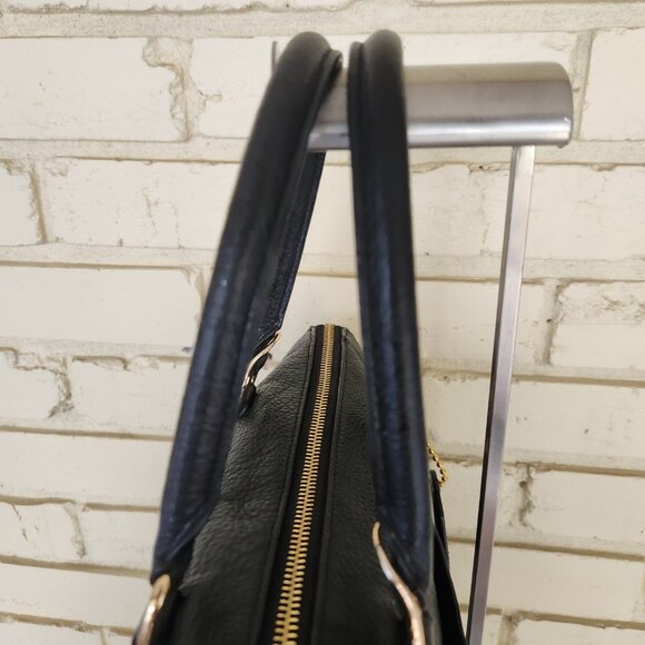 Coach Mini Emma Black Leather Shoulder Bag Handbag Purse - Picture 9 of 17